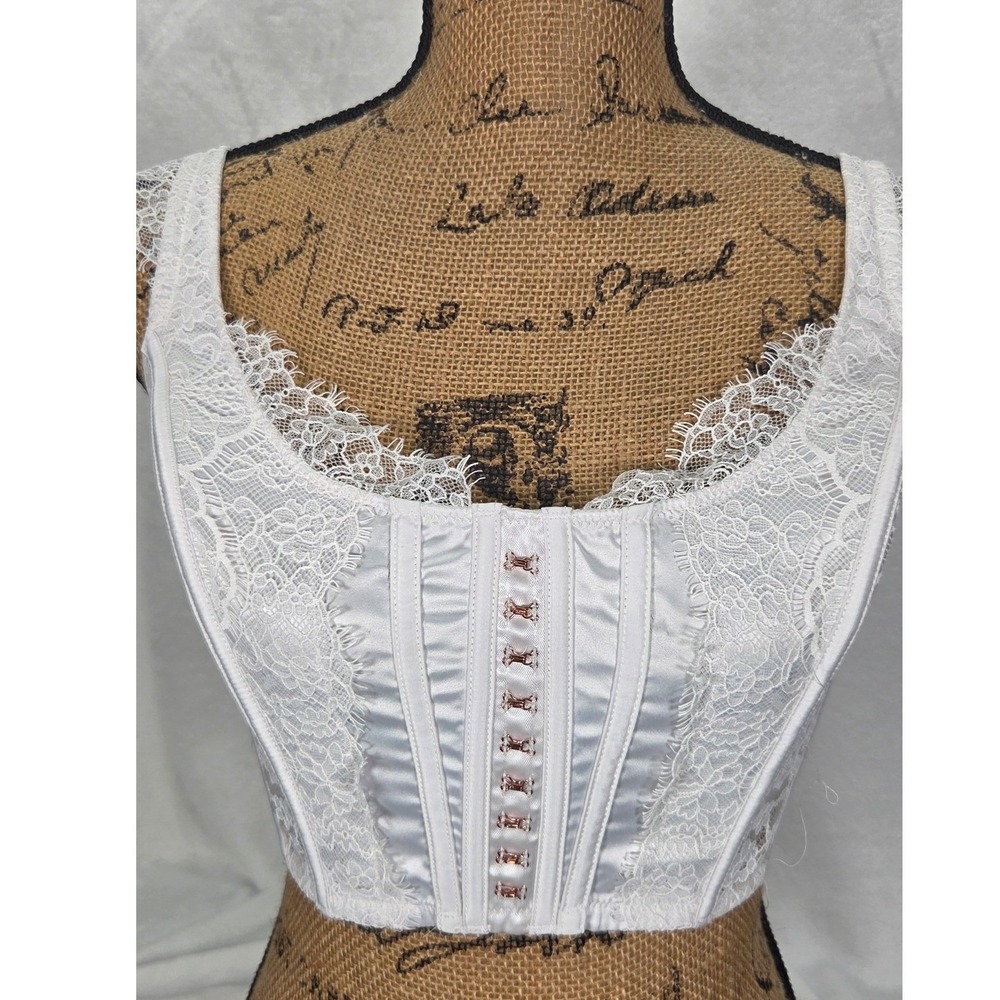 Victoria Secret Dream Angels Corset Women M-DD White Lace Lace Bridal Fairycore